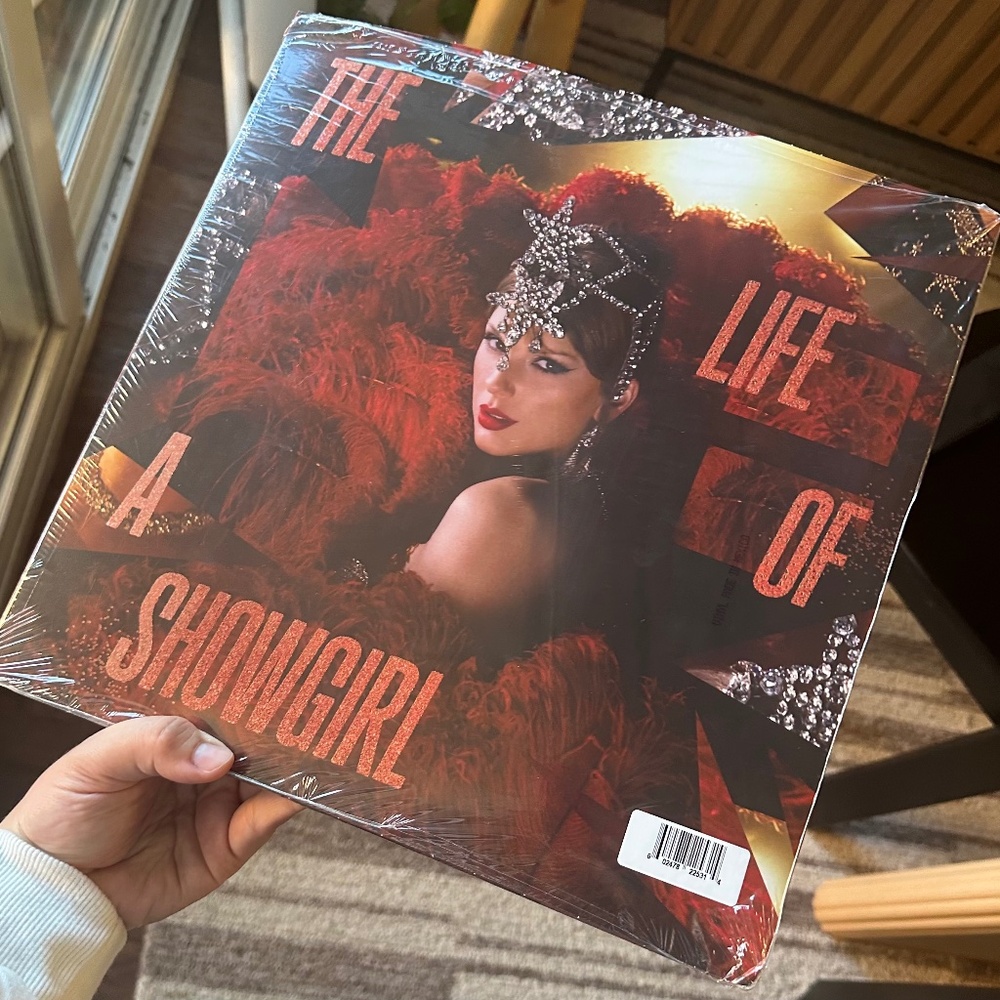 TAYLOR SWIFT The Life Of A Showgirl Tiny Bubbles Champagne Red Vinyl